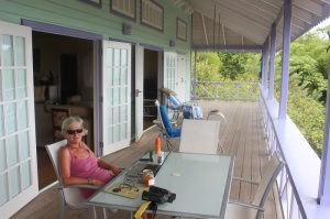 Me on the veranda writing this blog